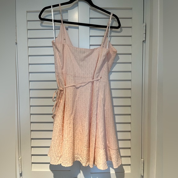 Lulus Wrap Things Up Light Pink Ruffled Wrap Mini Dress - Picture 3 of 6